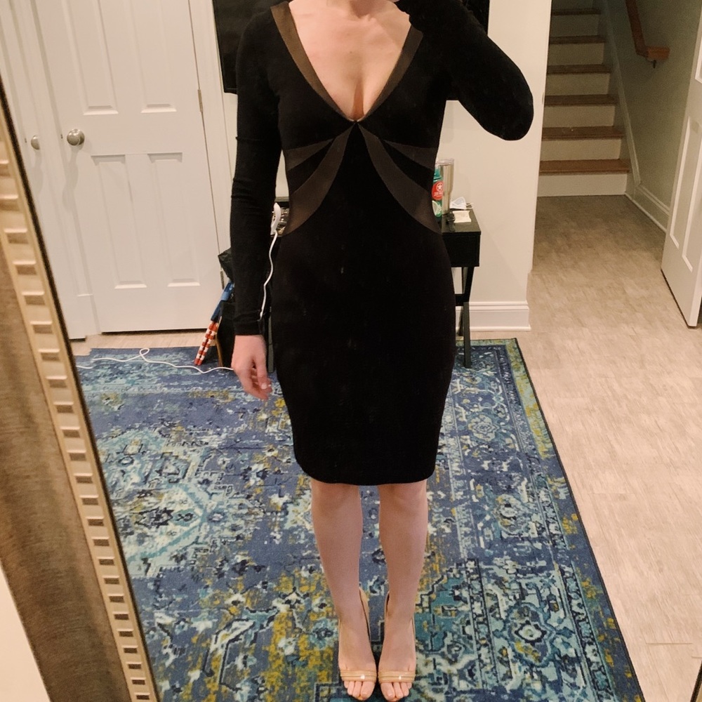 BCBGMaxAzria black form fitting dress - Picture 2 of 7